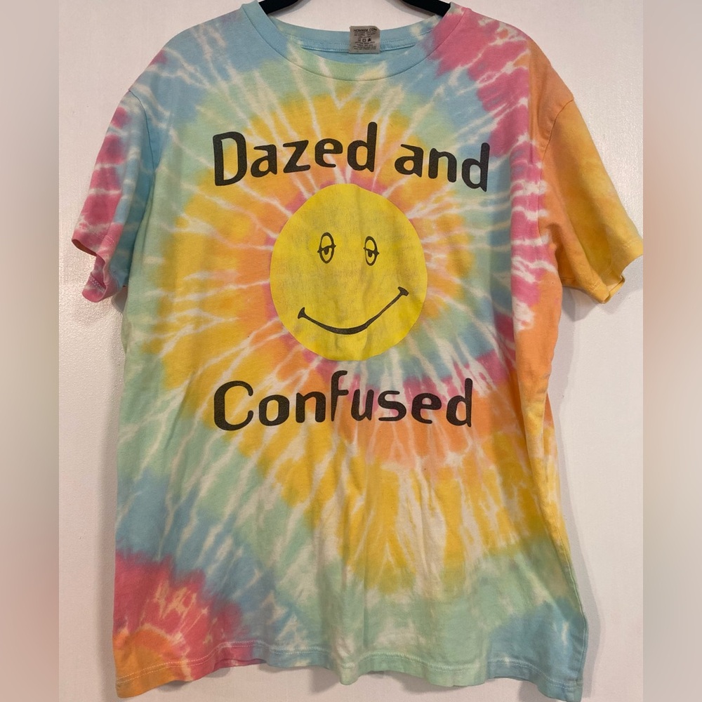 Homage “Dazed and Confused” Logo Tie Dye Shirt - Size Large